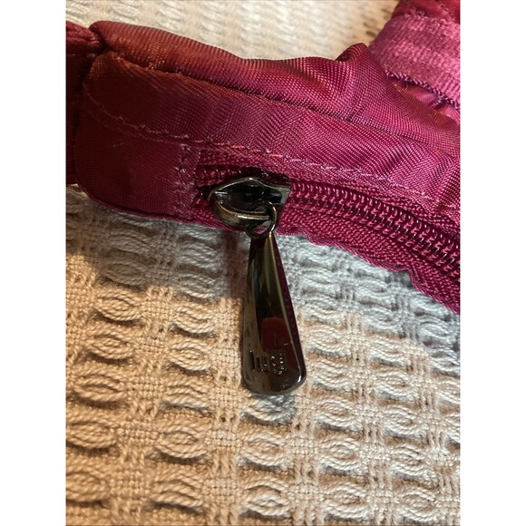 Lug Skipper SE Crossbody Purse/ Raspberry Red/White Polka Dot Adjustable RFID - Picture 7 of 16